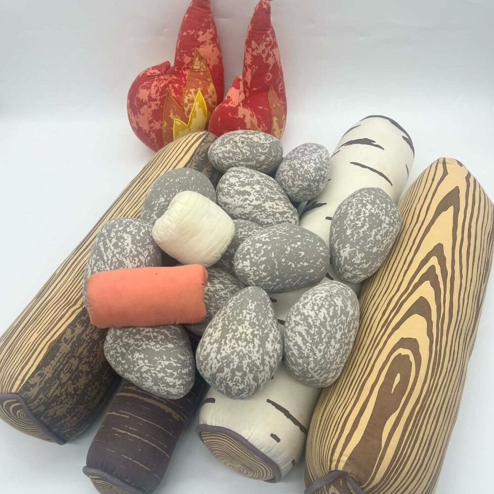 Land of Nod Crate & Barrel Kids Campfire Plush Fire Replacement Pieces GUC